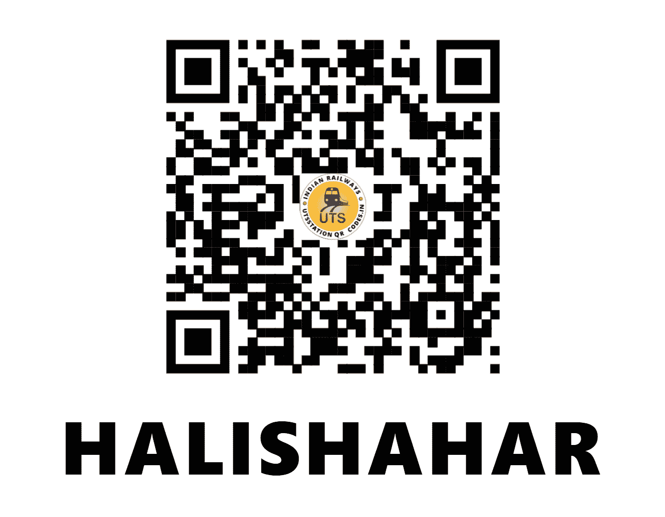 UTS QR Code for HALISHAHAR - HLR (ER - WEST BENGAL)